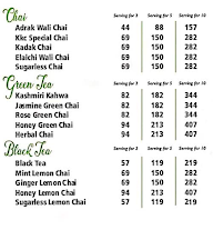 Kannu ki Chai menu 1