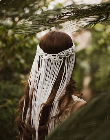 Bandeau Décoratif Veil en Corde pou - 2