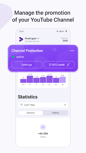 Screenshot Prodvigate YouTube Promotion