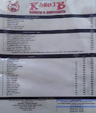 Kabhi B Bakery menu 1