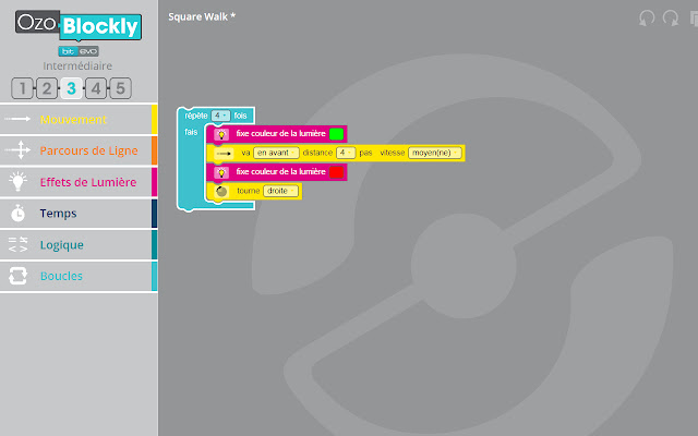 OzoBlockly en Français chrome extension