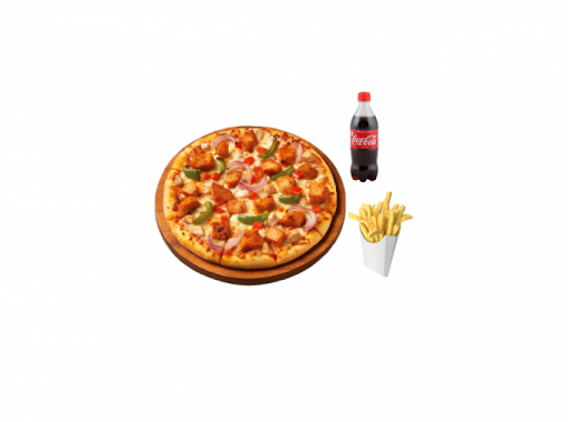 Chicken Pizza Combo ( Chicken Pizza + French Fries + Coke 250 Ml)