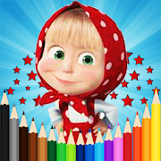 Masha And The Bear Coloring Book  Icon