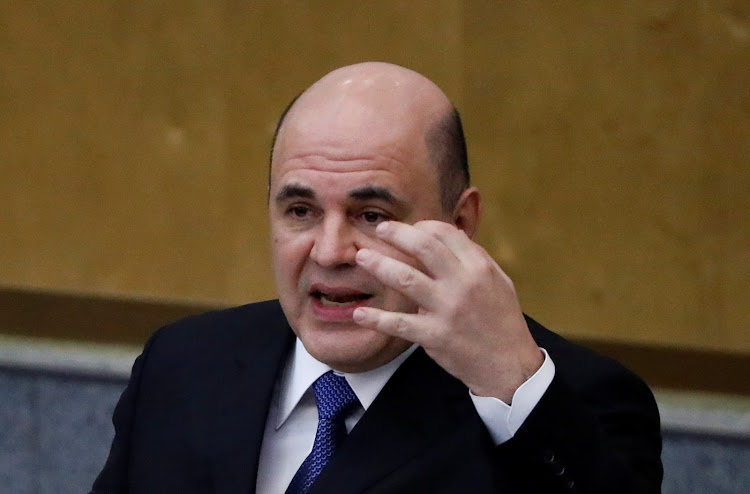 Mikhail Mishustin, who was nominated by Russian President Vladimir Putin as the candidate for the post of Prime Minister, gestures as he speaks during a session of the State Duma, the lower house of parliament, in Moscow, Russia January 16, 2020.