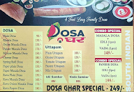 Dosa Ghar menu 1