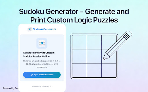 Sudoku Generator & Printable Puzzle Maker screenshot 1