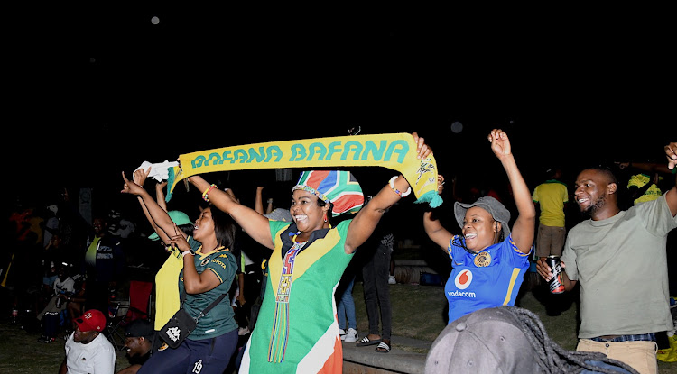 fan park viewing of the 2024 African Cup of Nations semi-final match, between South Africa’s Bafana Bafana and Nigeria’s Super Eagles soccer teams, at Freedom Park Amphitheatre, Pretoria. South Africa.