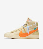 the ten blazer mid canvas pale vanilla total orange