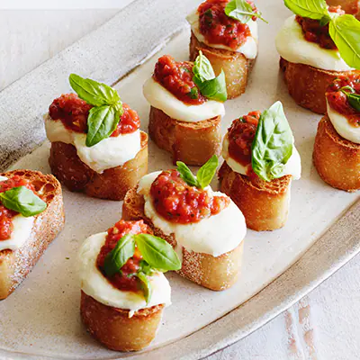 Tomato Mozzarella Bruschetta