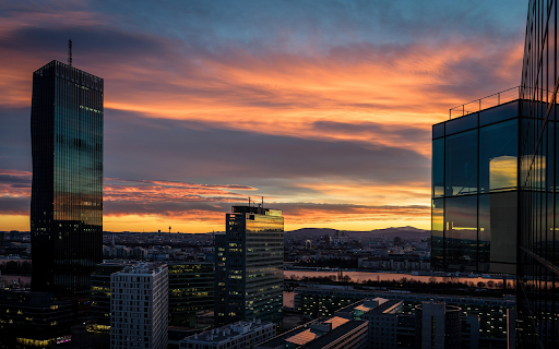 Vienna Skyline Fiery Sunset screenshot 1