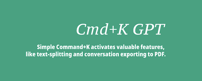 Command K for ChatGPT - add powerful commands marquee promo image