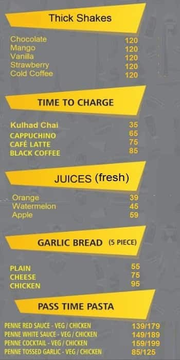 Round O' Clock Cafe menu 