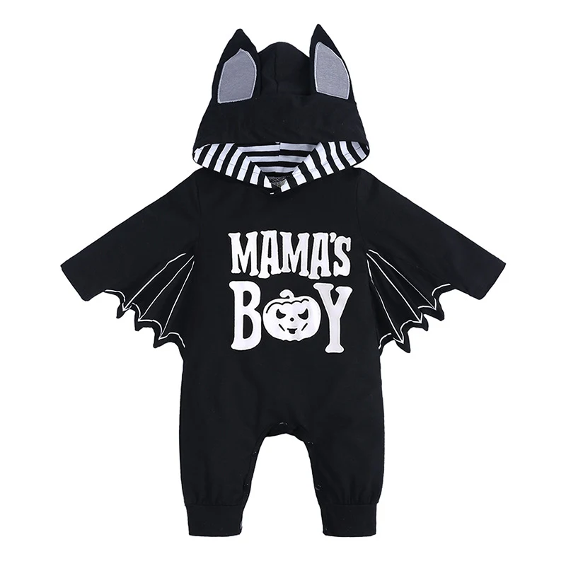 Baby Herfstkleding Halloween Vleermuis Mouw Jumpsuit Pasgeboren Western Stijl - Perfect voor de feestdagen en comfortabel.