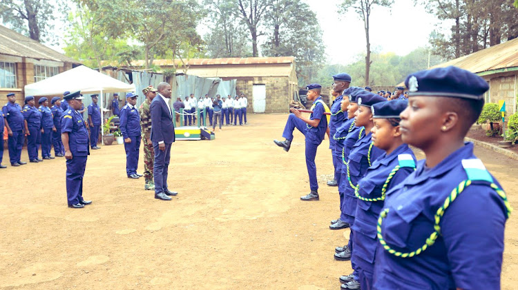 Nairobi Governor Johnson Sakaja at the inspectorate training facility on September 9,2022.