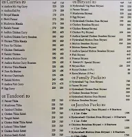 Hyderabadi Bawarchi menu 1