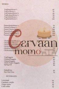 Carvaan Momo menu 3