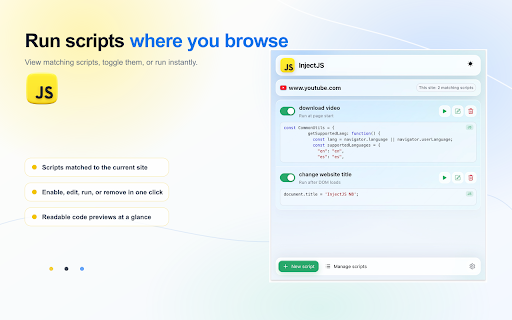 Inject JS - Run JavaScript code screenshot 1
