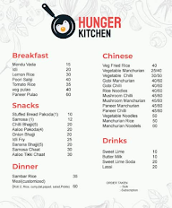 Hunger Kitchen menu 1