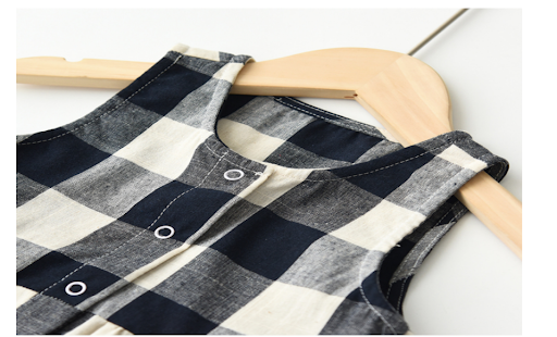 Title 3, Childrens Cotton Plaid Crew Neck Tank Top Dres...