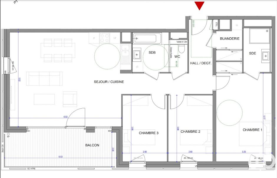 Vente appartement 4 pièces 99 m² à Annecy (74000), 750 000 €