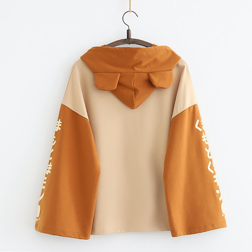 Title 6, Korean Sweatshirt Japanese Cute Bear Print Top ...