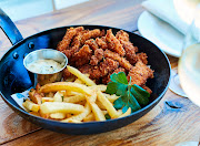 Fried calamari with chips is one of the delights on Live Bait's new casual menu. 