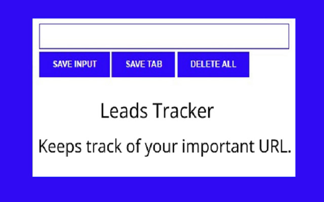 Leads Tracker chrome extension