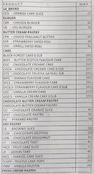 Cake And Bake menu 1