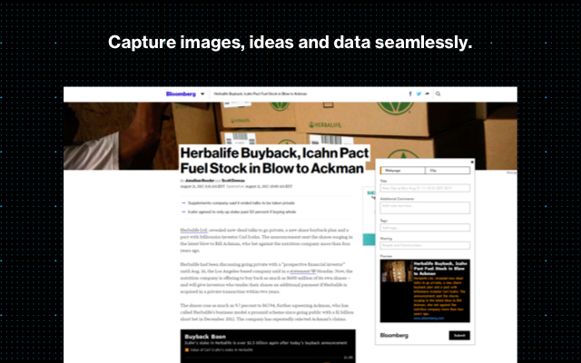 Bloomberg Terminal: Clip to NOTE chrome extension