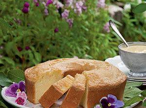 Buttermilk Pound Cake with Custard Sauce