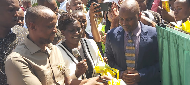 Isiolo Governor Abdi Hassan Guyo during the launch of county's bursary and scholarship program worth Sh35 million on March 22, 2023