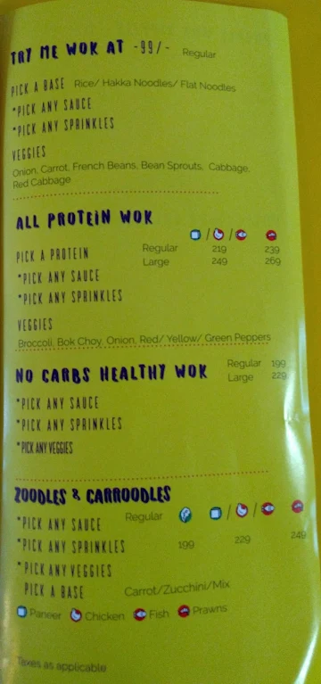 Purple wok Co menu 