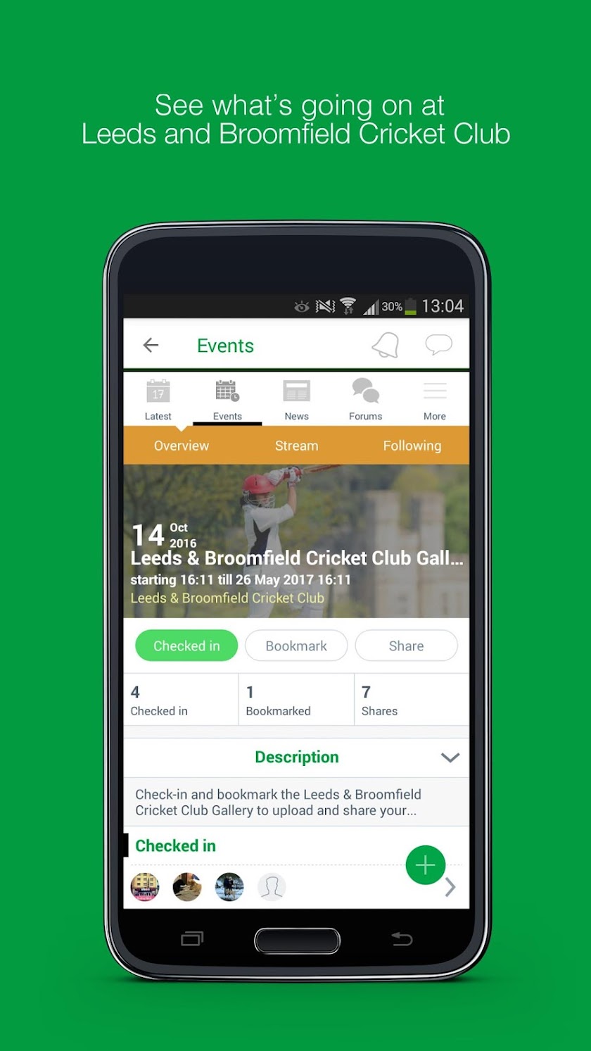 Leeds and Broomfield CC Screen 2