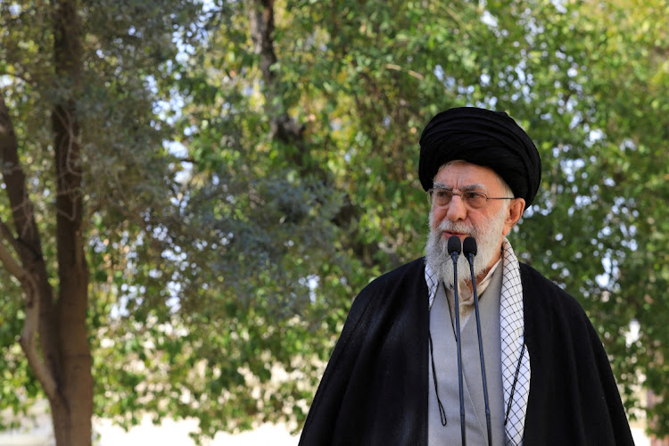 Iran's Supreme Leader Ayatollah Ali Khamenei speaks during the Arbor Day ceremony in Tehran, Iran on March 6 2023. Picture: WANA via REUTERS ATTENTION EDITORS - THIS PICTURE WAS PROVIDED BY A THIRD PARTY