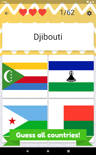 Africa countries quiz  -  flags, maps and capitals