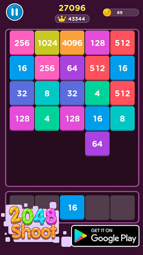 2048 Shoot & Merge Block