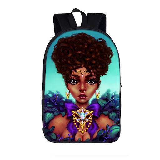 Title 34, 3D African Girl New Cartoon Print Backpack for ...
