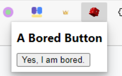 A bored button