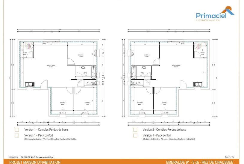  Vente Terrain + Maison - Terrain : 487m² - Maison : 89m² à La Roche-sur-Yon (85000) 