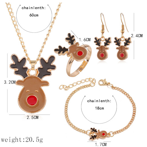Title 2, Christmas Dripping Old Man Elk Bell Earrings Ne...