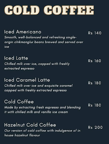 Kolkata Beverage Company menu 