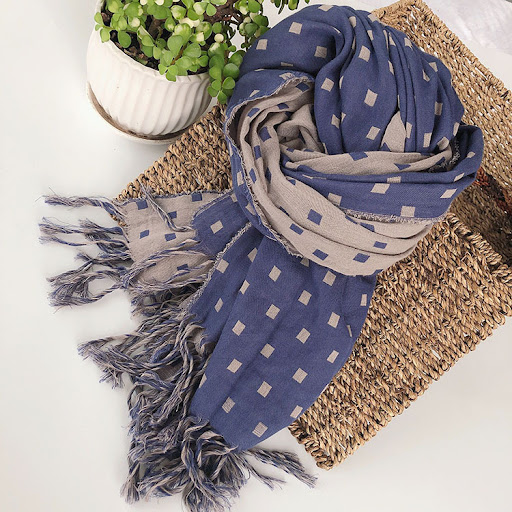 Title 4, Japanese Winter Cotton Warm Scarf Double-layer ...