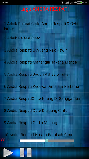 Lagu ANDRA RESPATI