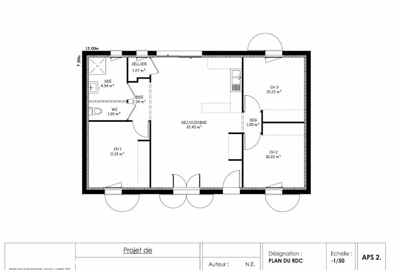  Vente Terrain + Maison - Terrain : 700m² - Maison : 60m² à Arsac (33460) 