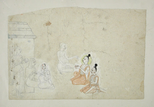 Rama, Lakshmana, and Sita at a Hermitage