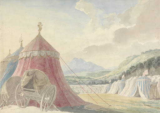 Design for the Haymarket Theatre: "The Battle of Hexham", by Colman the Younger