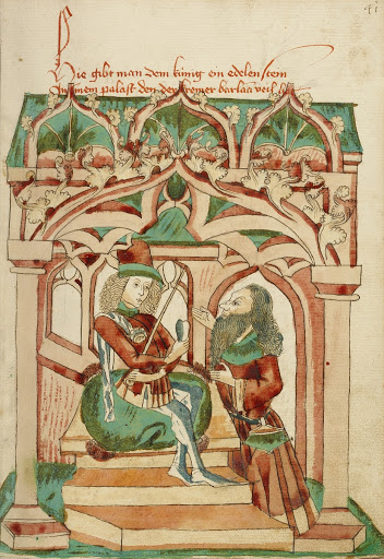 King Avenir Receiving Barlaam's Precious Gem