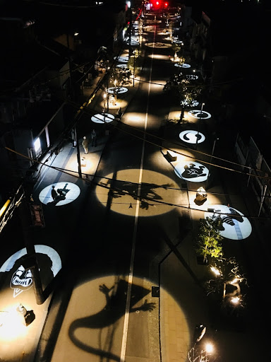 水木しげるロード 夜のライトアップ