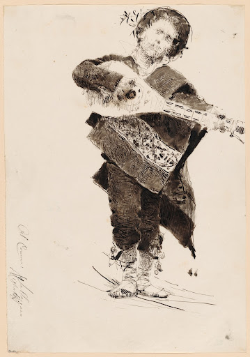 Mandolin Player in Popular Costume of Abruzzi