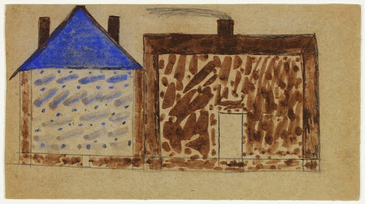 Untitled [Blue and Brown Buildings]